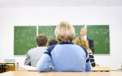 Student in classroom